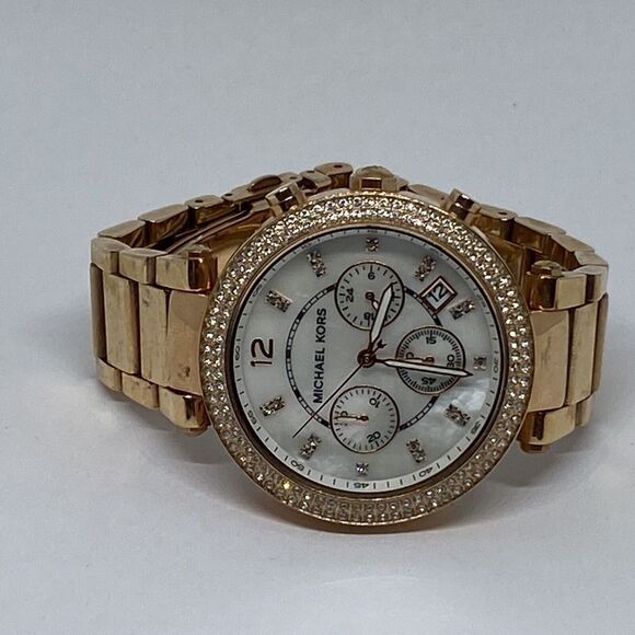 Michael Kors Parker MK5491 Womens Stainless Steel Analog Dial Quartz Watch WO318 - Picture 7 of 12